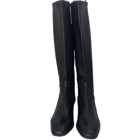 Cole Haan Knee High Heeled Boots in Black - Picture 3 of 5